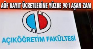 Açık öğretim fakültesi kayıt ücretlerine yüzde 90'ı aşan zam