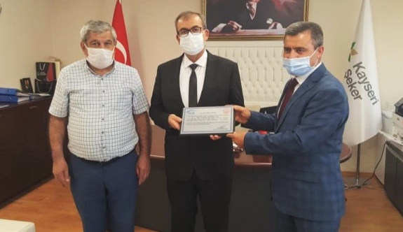 Sgk Yozgat İl Müdürü Keskin'den Kayseri Şeker’e Plaket