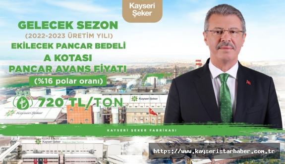 Kayseri Şeker Çiftçinin  Yüzünü Güldürdü