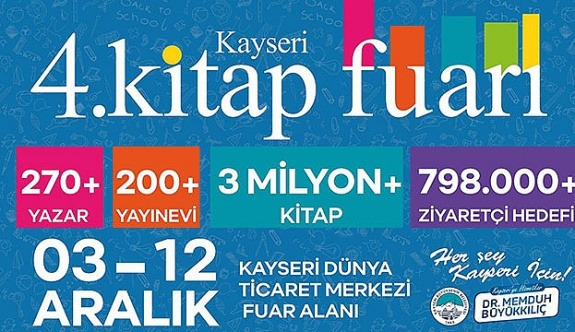 Kayseri`de Kitap Fuarı 3 Aralıkta Başlıyacak