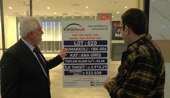 KAYSERmall Outlet’den Kefilsiz İş yeri İhalesine Davet