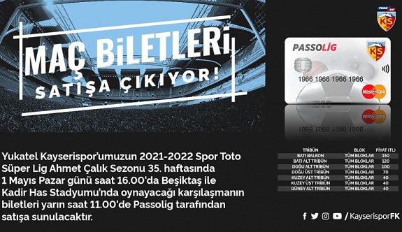 Kayserispor - Beşiktaş Maçı Bilet Fiyatları Belli Oldu