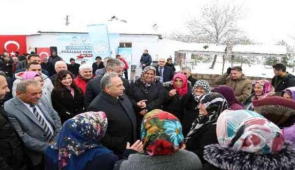 Çatakdere'de Doğalgaz Sevinci