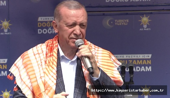 Cumhurbaşkanı Erdoğan, Aydın Mitinginde açıklamalarda bulunuyor