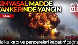 Rusya'da Kimyasal Madde Tankerinde Yangın