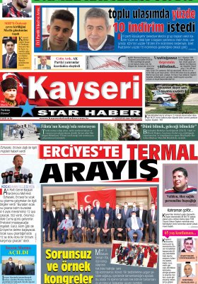 Kayseri Star Haber - 17.08.2020 Manşeti